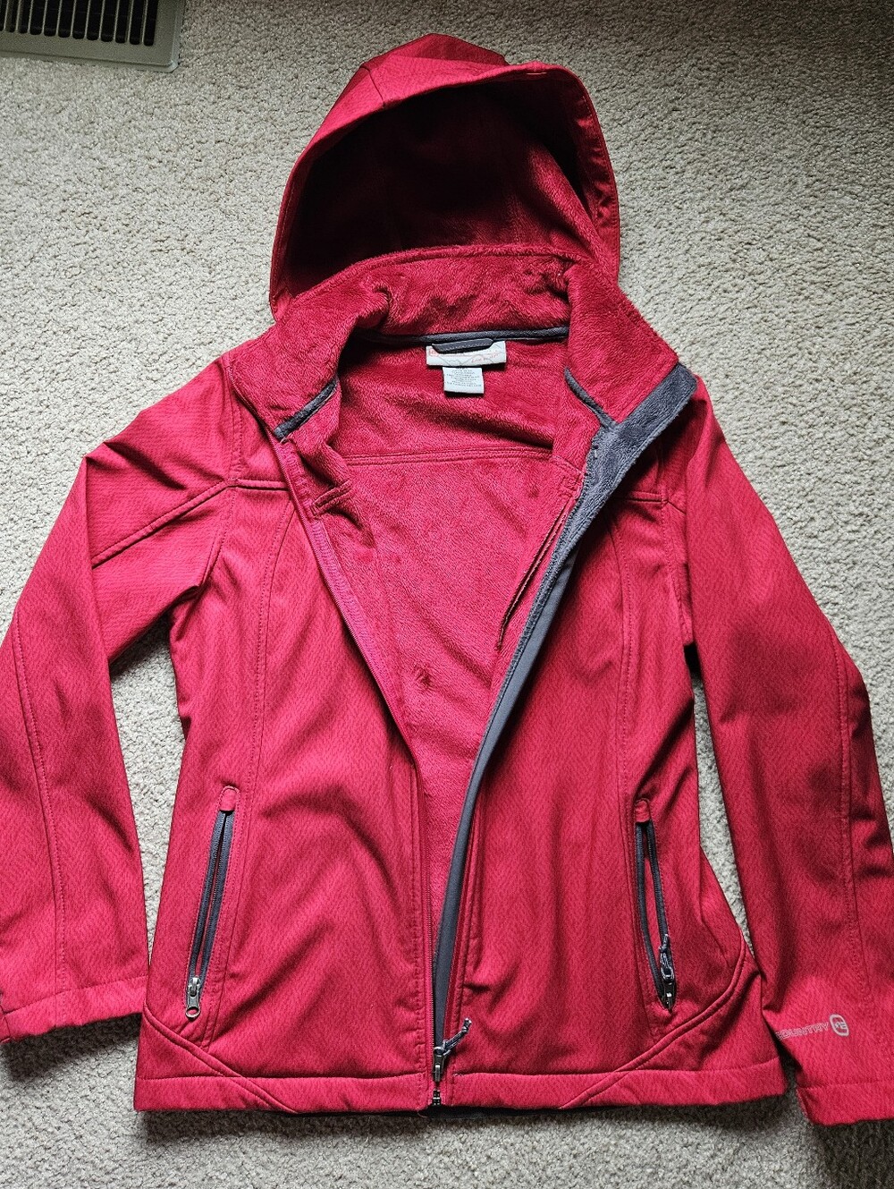Free Country Women's Red Hooded Utility Jacket